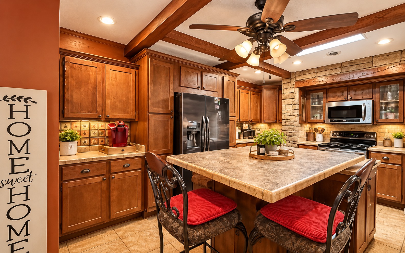 Kitchen with island